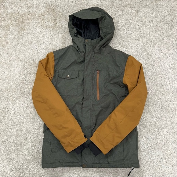Special Blend Kinetic Tan and Green Snowboarding Winter Hooded Jacket Size med - Picture 2 of 16